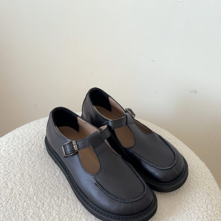 Leather Mary Jane zapatos